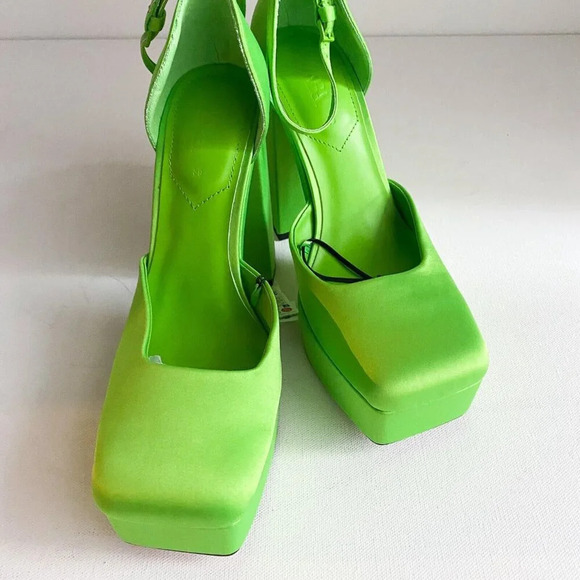 Lime Green Platform Heels - Picture 5 of 9
